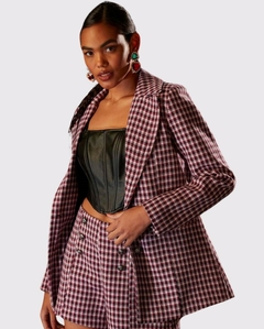 BLAZER EM TWEED XADREZ SOLTO ALFAIATARIA - loja online