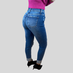 CALÇA SKINNY JEANS FEMININA AZUL ESCURO - Amsterdam Closet