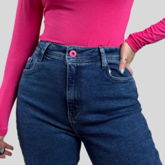 Imagem do CALÇA JEANS MOM FEMININA AZUL