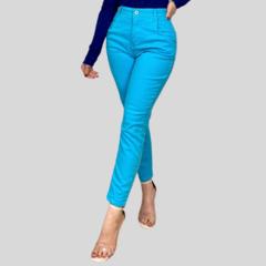 CALÇA JEANS SLOUCHY FEMININA AZUL - Amsterdam Closet