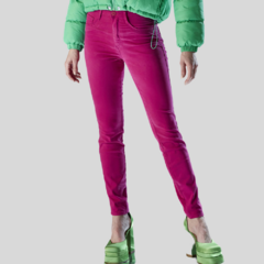 CALÇA JEANS CIGARRETE FEMININA ROSA - loja online