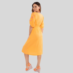 VESTIDO FEMININO SOLTO MAXI MIDI MANGA BALONÊ - comprar online