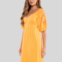 VESTIDO FEMININO SOLTO MAXI MIDI MANGA BALONÊ - comprar online