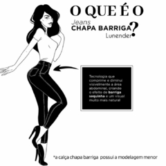 Imagem do CALÇA FEMININA JEANS PLUS SIZE RETA CHAPA BARRIGA
