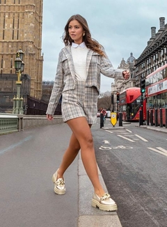 JAQUETA CROPPED TWEED XADREZ na internet