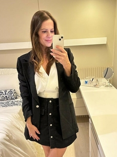 BLAZER EM SUEDE ALFAIATARIA SOLTO