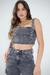 CROPPED JEANS JADE CINZA na internet