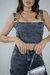 CROPPED JEANS JADE CINZA - Ny Brand Handmade