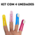 Escova De Dente Pet Cães Dedeira Higiene Bucal Kit C/ 4 - Bertelliecommerce