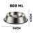 Comedouro Para Pet Pote Tigela De Ração Aço Inox 26cm 800ml na internet