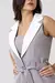 Colete Bicolor em Linho Puro - B.tiz moda