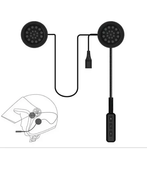 Fone Ouvido Capacete Moto sem Fio Bluetooth Hi-Fi Viva voz Gps Musicas