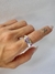 Anel pedra retangular lavanda - comprar online