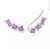 Earcuff pedra rosa