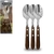CONJ C/3 COLHERES INOX CABO MADEIRA - comprar online
