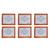 Pack X6 Portarretrato De Madera Clasico 10x15cm en internet