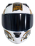 Casco Para Moto Abatible Erok Santa Muerte Blanco Brillante Certificaciones Dot Res1080 Con Mica De Regalo Plata Talla M - Motocity