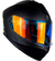 Casco Kov Abatible Thunder Luz Rojo Y Azul Mica Night Vision