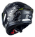 Imagen de Casco Abatible De Moto Kov Furia Nas Negro/ Blanco Twt