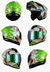 Casco Para Moto Rebatible Kov Rick Y Morty Verde Brillante Talla M 57 - 58 Cm - tienda en línea