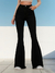 Pantalon Jeans De Mujer Negro Acampanado Slim Fit - tienda en línea