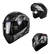 Imagen de Casco Abatible Para Moto Kov Cyborg Gris/ Negro