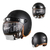 Casco Abierto Para Moto Kov Classic Negro Con Mica Burbuja en internet