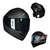 Casco Abatible Para Moto Kov Zero Negro Acabado Carbono