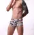 Shorts boxer conforto macio para homens com estampa, cuecas convexas em U, roupas íntim