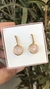 Brinco Quartzo Rosa Pedra Natural Banhado a Ouro na internet