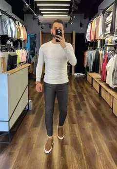 CAMIBUSO NEGRO SLIM FIT algodón 100 % - chetuno