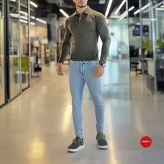 CAMIBUSO TIPO POLO MARFIL SLIM FIT algodón 100 % colombiano - buy online