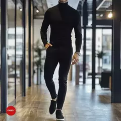 SWEATER CUELLO MEDIO ROJO on internet