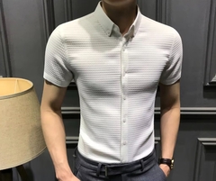 Slim-fit short-sleeve office shirt - buy online