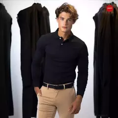 CAMIBUSO TIPO POLO MARFIL SLIM FIT algodón 100 % colombiano - chetuno