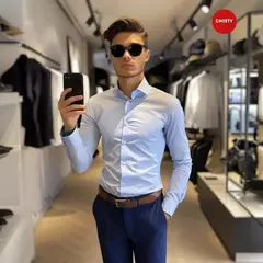 CAMISA SLIM FIT CUELLO FRANCES BLANCA - comprar online