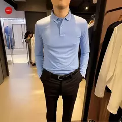CAMIBUSO TIPO POLO CELESTE SLIM FIT algodón 100 % colombiano - buy online