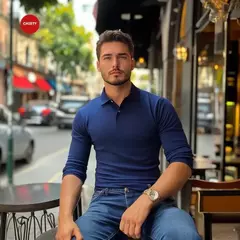 CAMIBUSO TIPO POLO CELESTE SLIM FIT algodón 100 % colombiano en internet