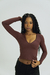 Cropped Aura Marrom - comprar online