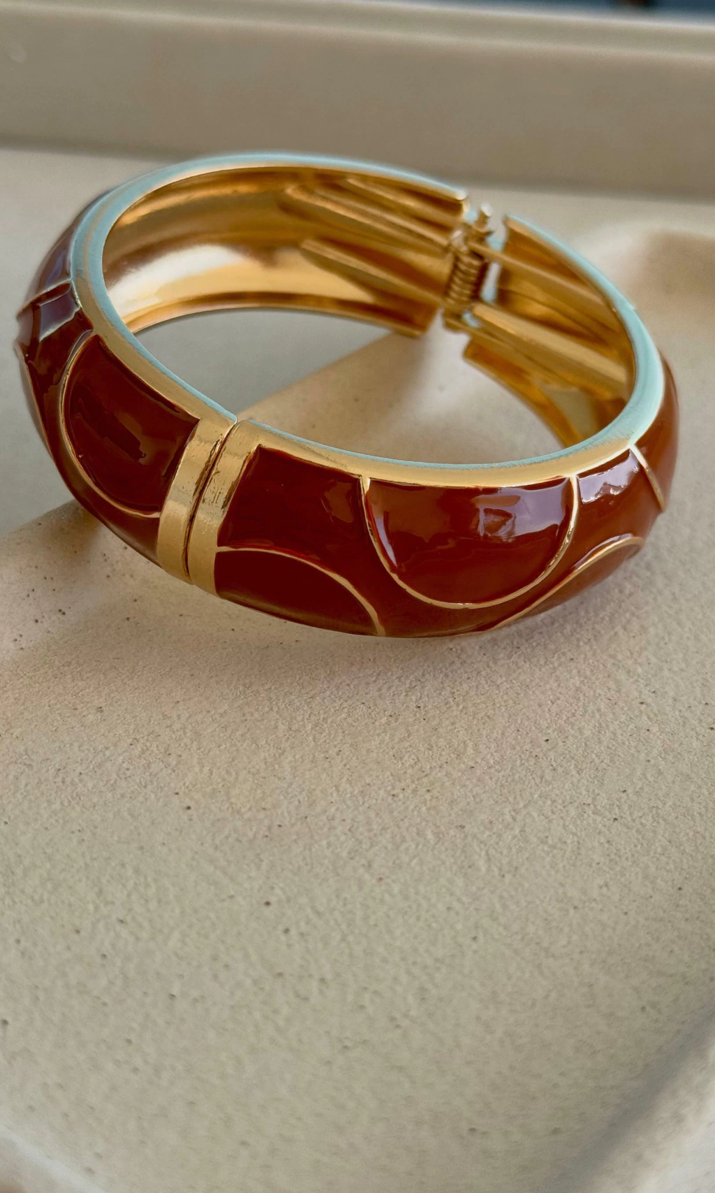 BRACELETE ESMALTADO MARROM