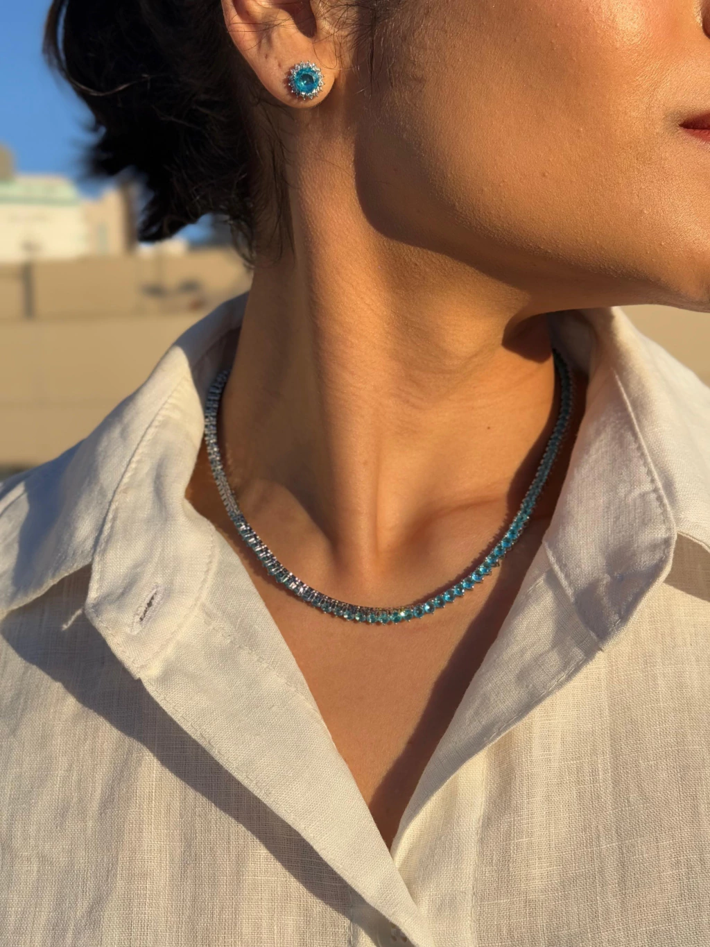 RIVIERA DE ZIRCÔNIA AZUL