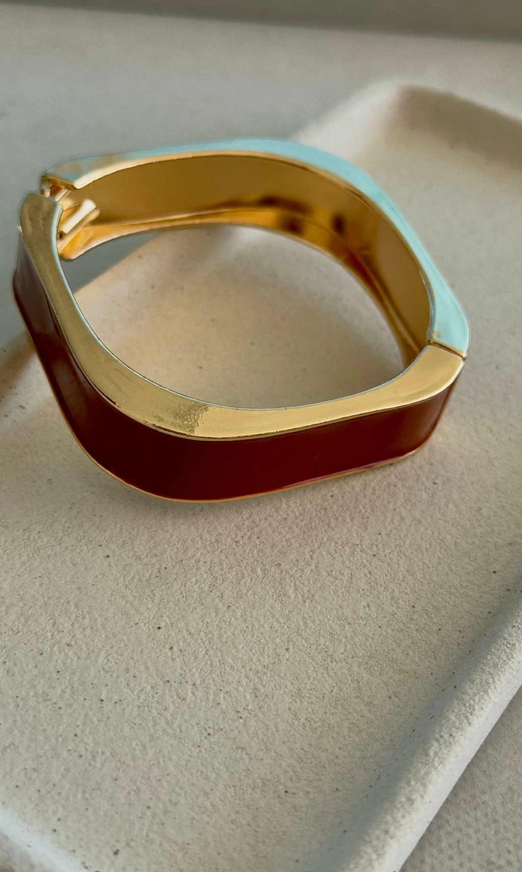 BRACELETE ESMALTADO MARROM