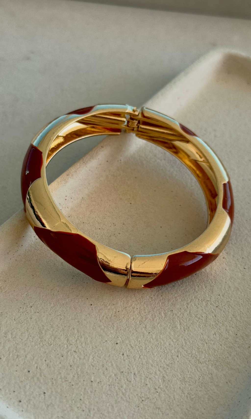 BRACELETE ESMALTADO MARROM