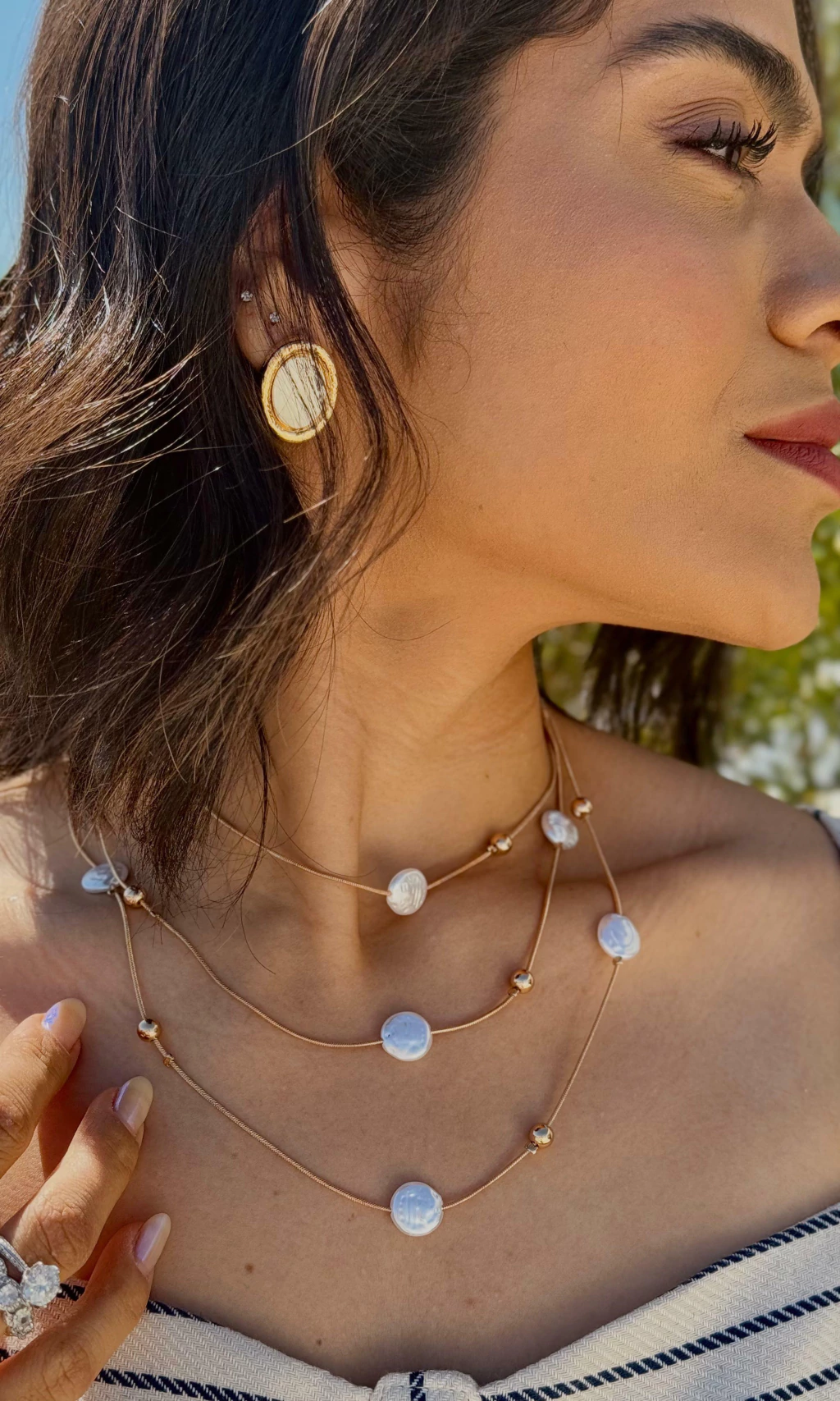 TRIO DE PÉROLA BARROCA