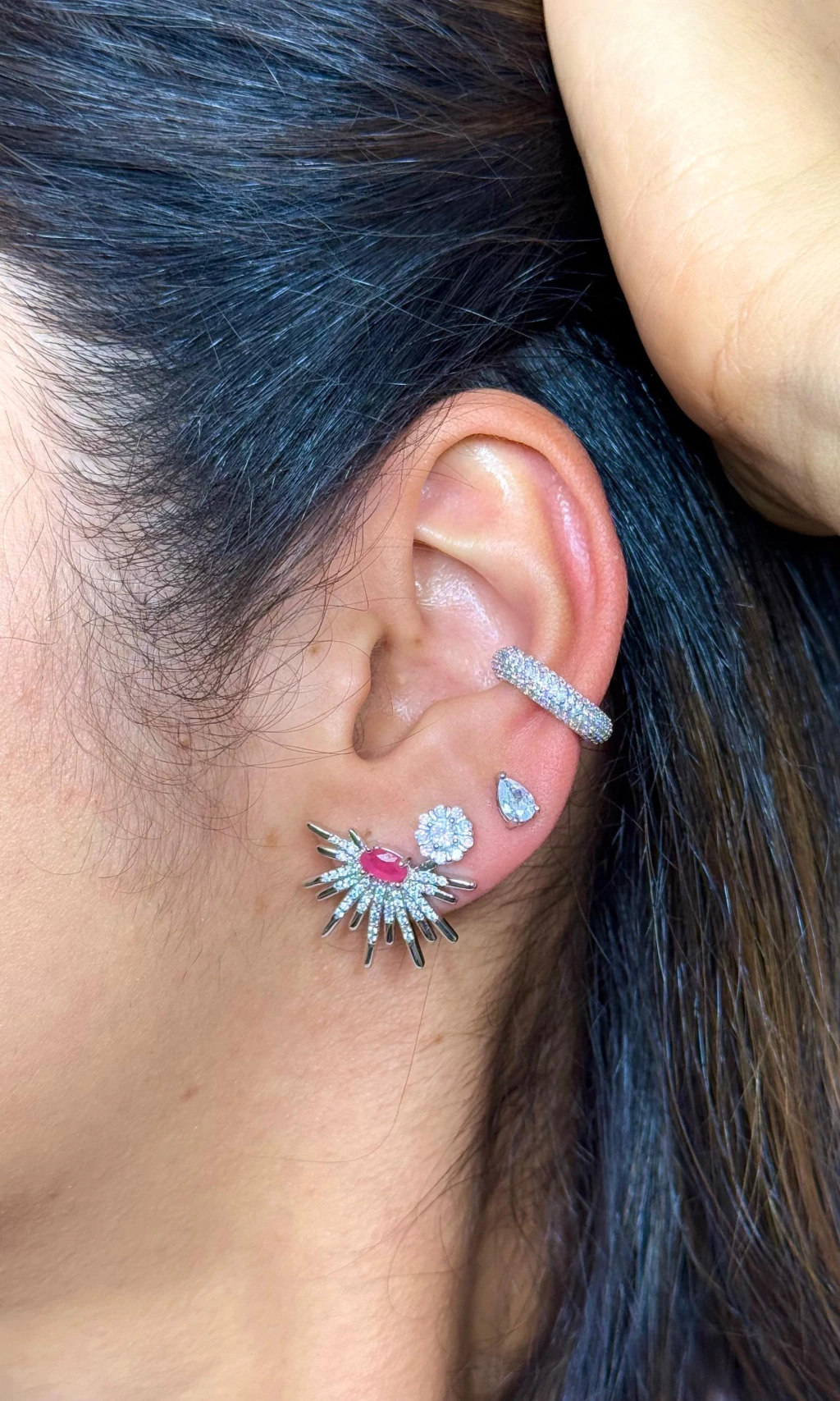 BRINCO RAIO DE SOL COM ZIRCÔNIA ROSAlK