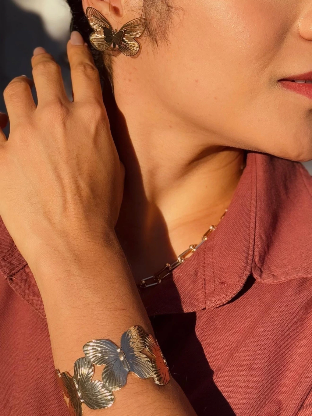 BRACELETE BORBOLETA AJUSTÁVEL