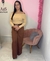 Calça Natalia Alfaiataria com cinto - Marrom - comprar online