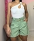 Shorts Julia Alfaiataria com cinto - Verde