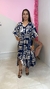 Vestido Rafa - Azul e Bege