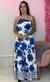 Vestido Talita - Azul e Branco